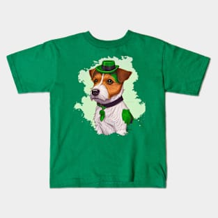 Cool Dog And St. Patrick's Day Kids T-Shirt